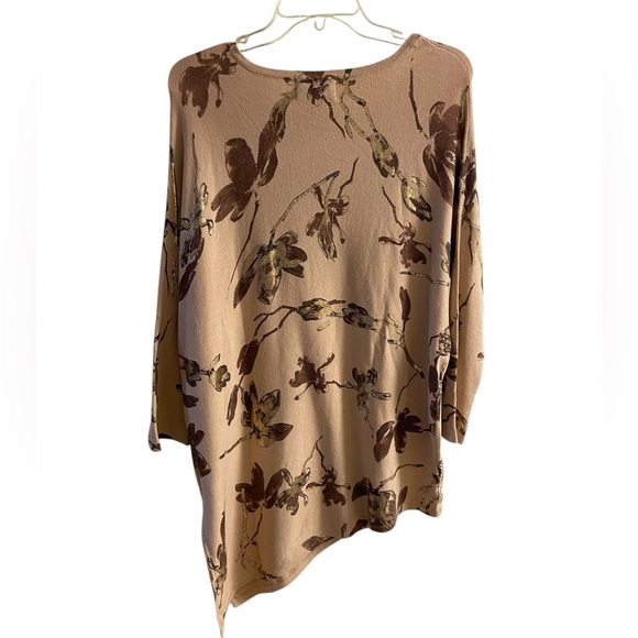 Joseph‎ Ribkoff sweater crewneck pullover pink asymmetrical hem Medium - Picture 2 of 6